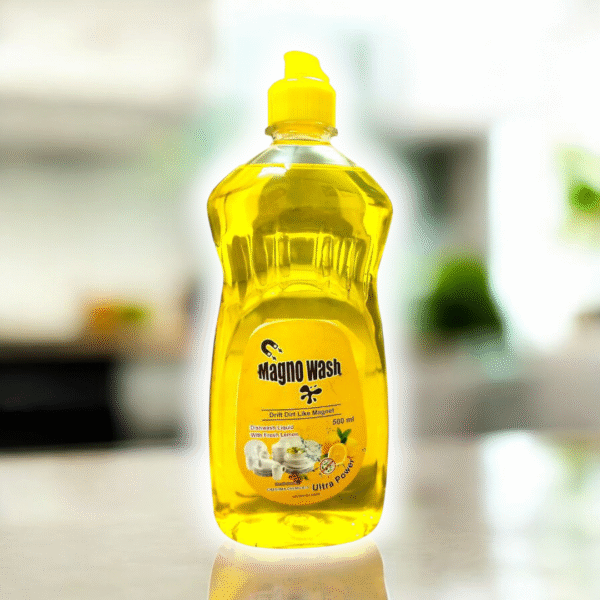Magnowash 500ml Dishwashing Liquid-Lemon Fragrance-Dishwashing Liquid-Dishwash Gel-Non Irritating Dishwash-Best Quality Dishwash